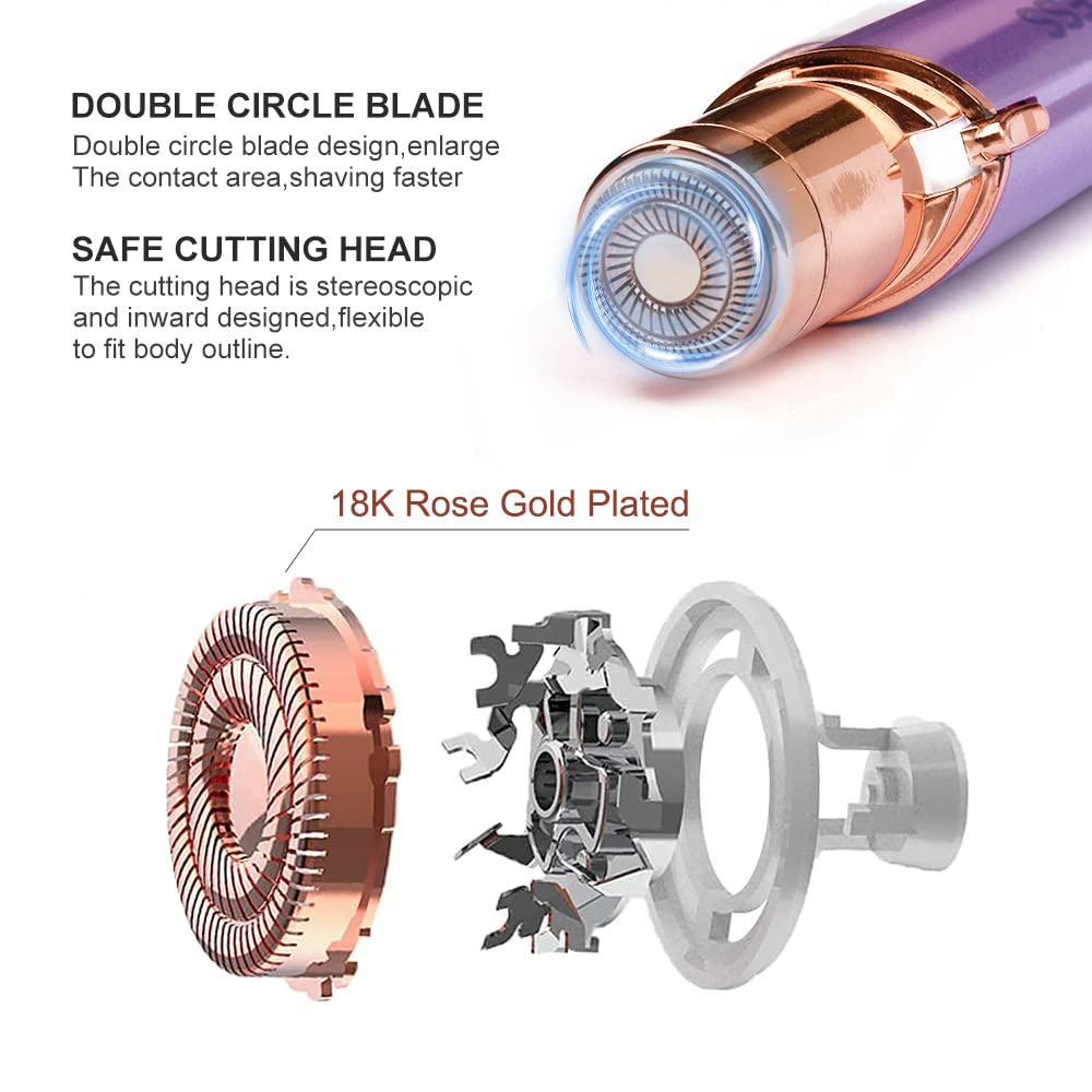 tuokiy Replacement Heads for Flawless Gen 2, Double Ring, 6-Pack