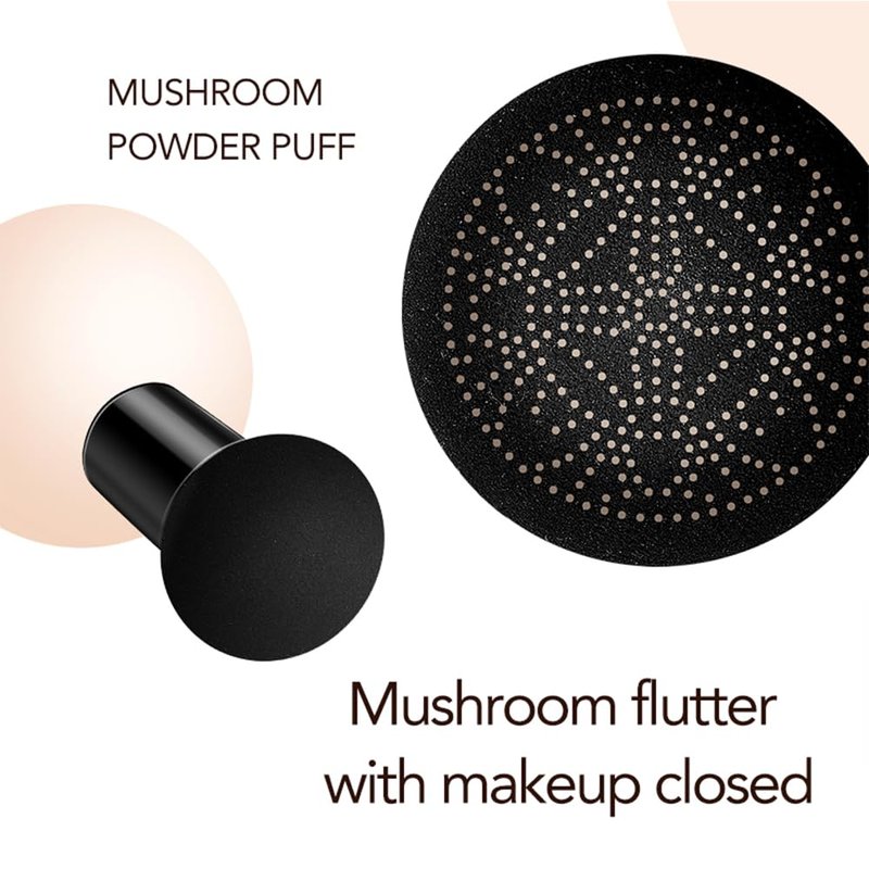Mushroom Head CC Cream Foundation - Long-Lasting Moisturizing Makeup | 2pcs Ivory