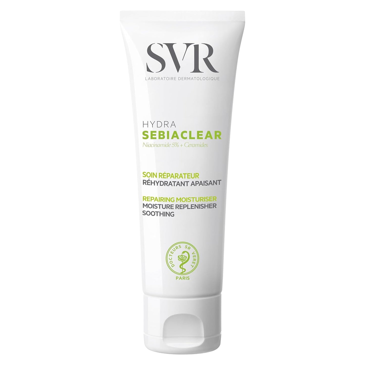 SVR Sebiaclear Hydra Daily Moisturizer - Hyaluronic Acid & Niacinamide for Oily, Sensitive Skin | 48-Hour Hydration, Matte Finish