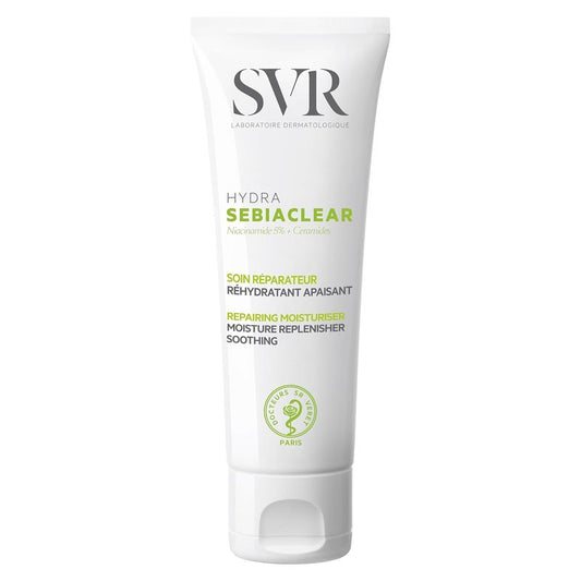 SVR Sebiaclear Hydra Daily Moisturizer - Hyaluronic Acid & Niacinamide for Oily, Sensitive Skin | 48-Hour Hydration, Matte Finish