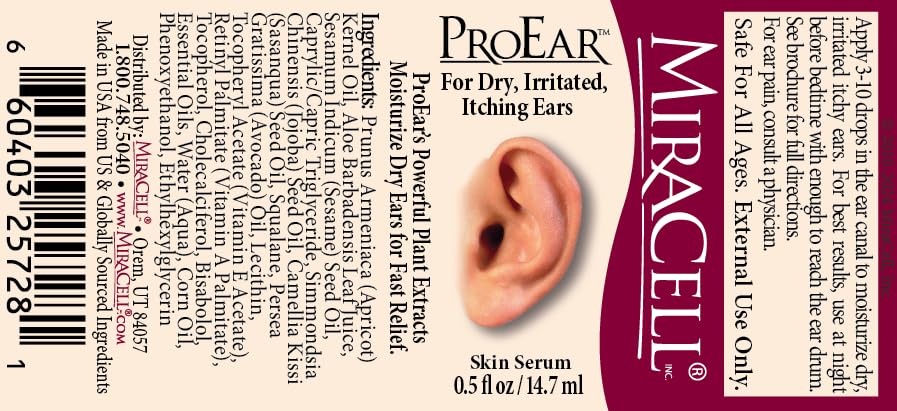 Ear Drops for Itchy Ears - Miracell ProEar Wax Softener for Adults & Babies | 0.5oz
