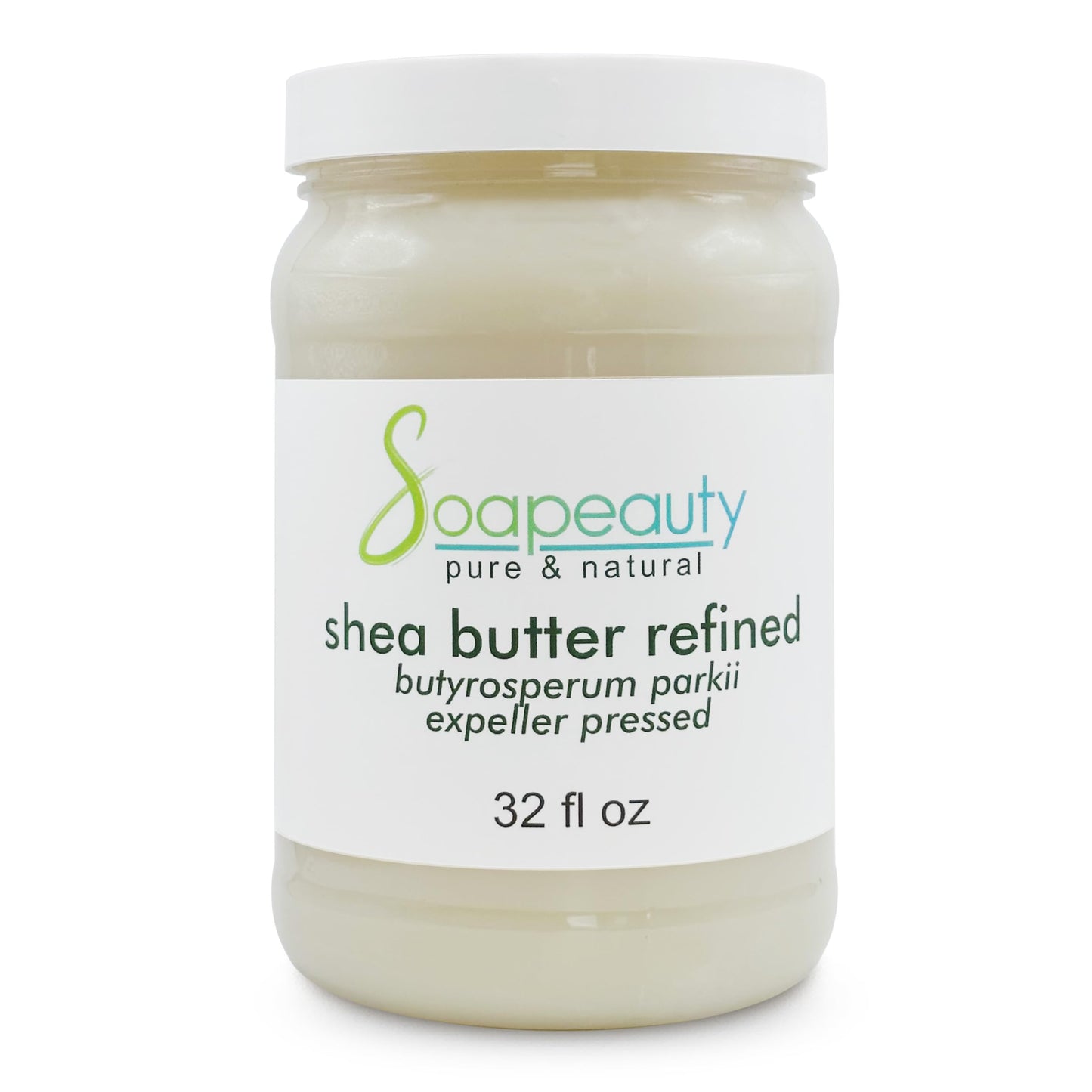 Soapeauty 100% Pure Refined African Shea Butter - Expeller Pressed, Odorless - Pure Moisturizer for Skin & Hair - Ethically Sourced from Ghana | 32 oz