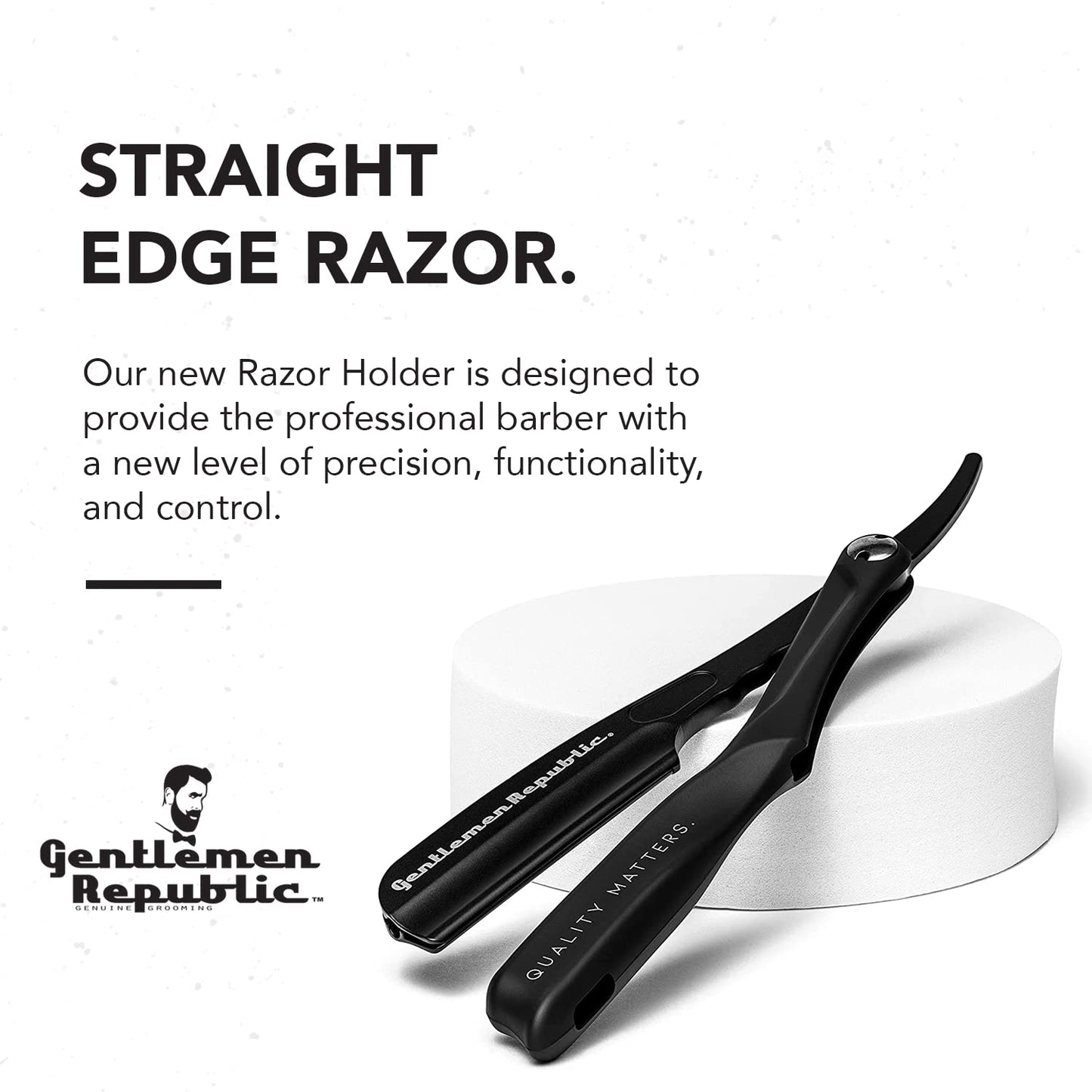 Gentlemen Republic Straight Edge Razor Holder - Black Safety Holder