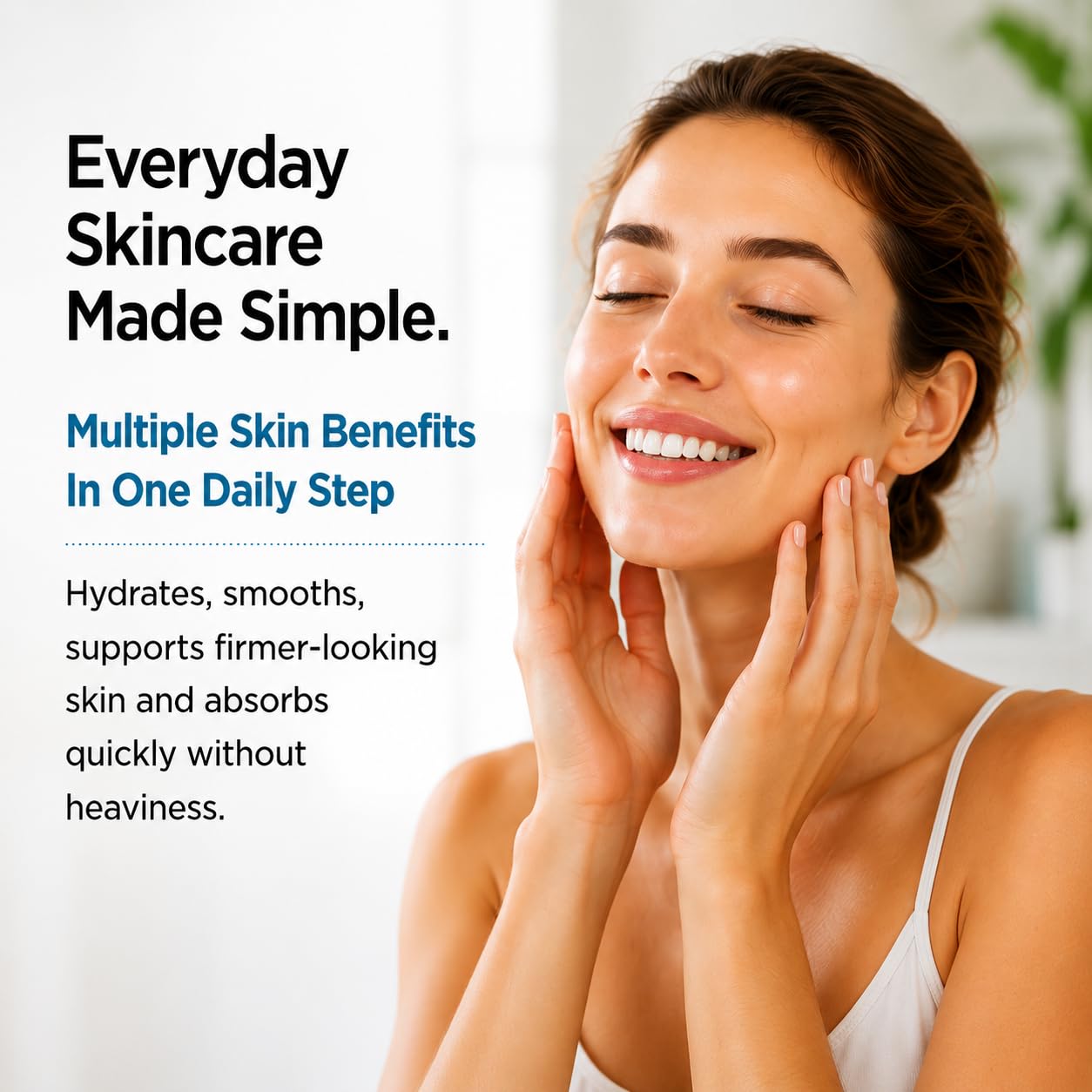 Global Beauty Care Smooth & Lift Collagen Facial Serum Hydrating Face Serum to Support Firm-Looking Skin with Peptides, Hyaluronic Acid & Squalane, Fast-Absorbing Hydrating Formula, 1 fl oz (2-Pack)