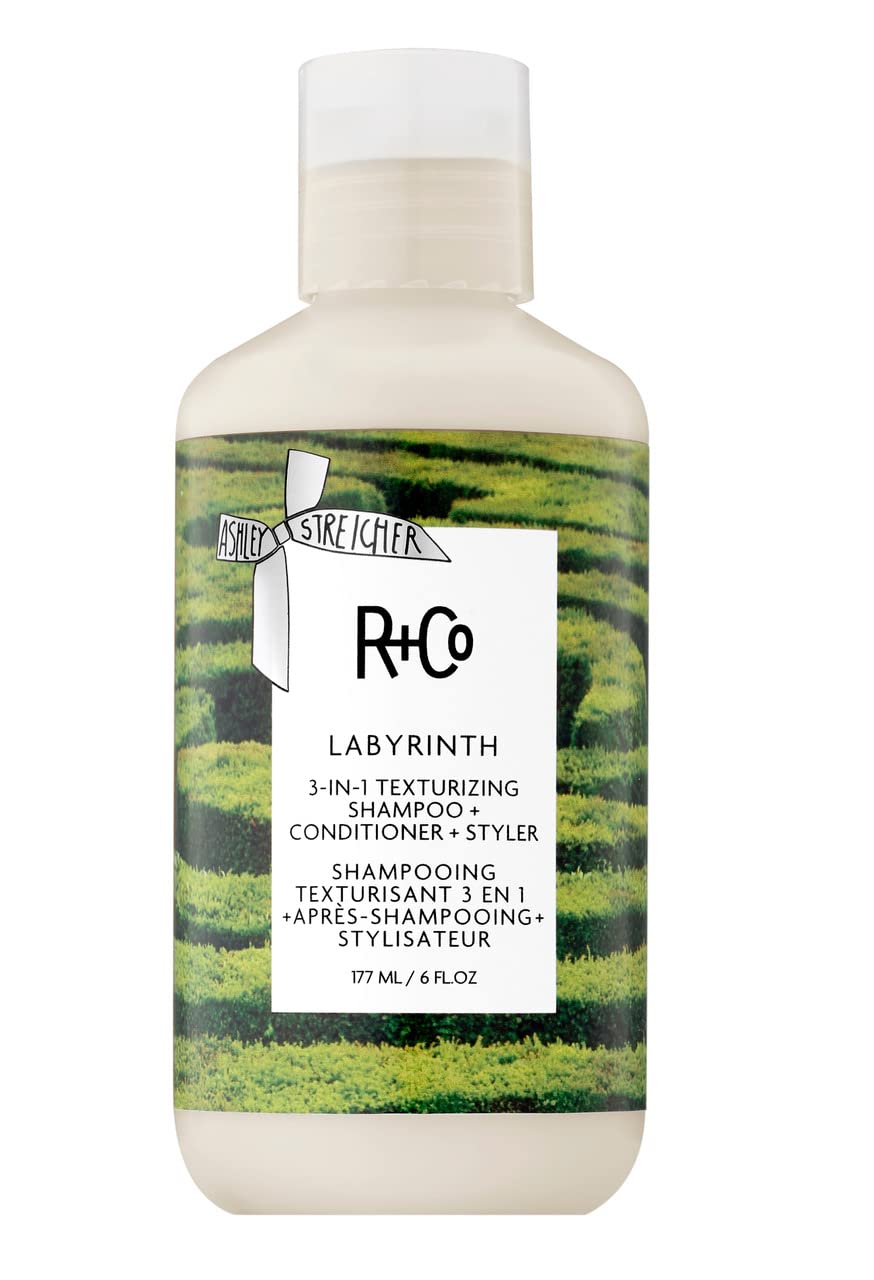 R+Co Labyrinth 3-in-1 Texturizing Shampoo, Conditioner & Styler – Cleanses, Adds Texture, Volume & Hydration – Builds Touchable, Piecey Volume for All Hair Types – Vegan & Cruelty-Free – 6 oz