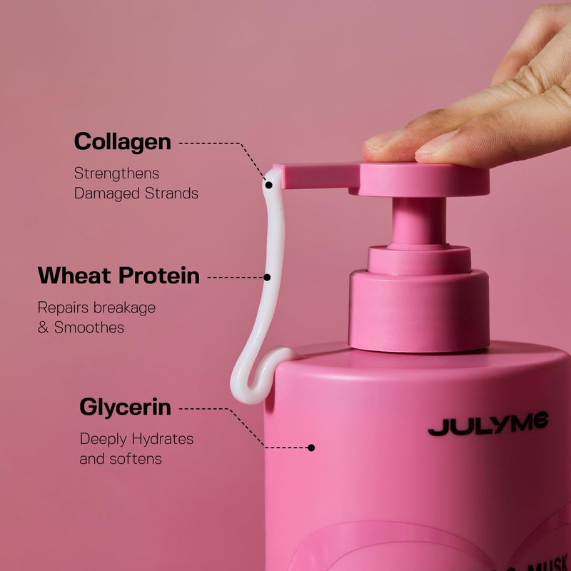 Julyme Perfume Hair Treatment – Damage Care, Softening & Nourishing Formula for Dry Hair,200ml (Woody & Musk)