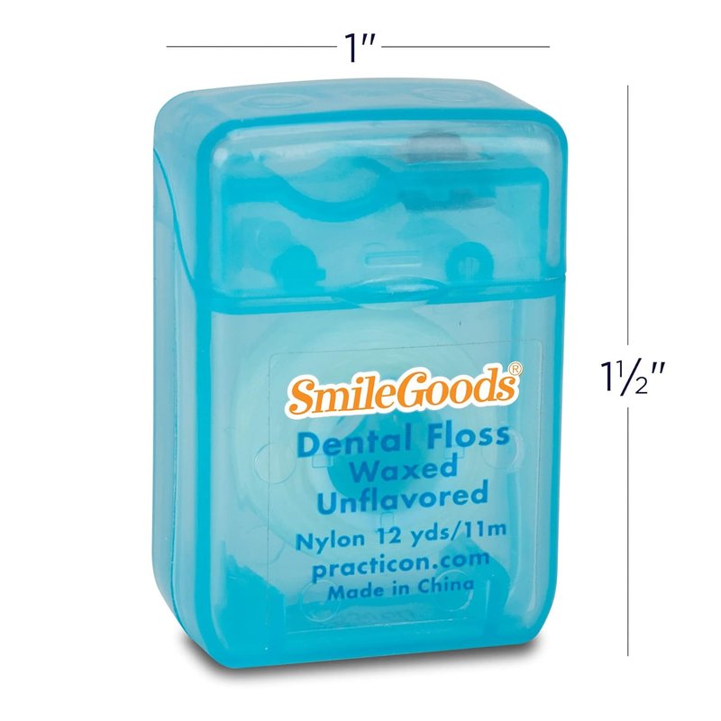 Waxed Dental Floss - Unflavored, Bulk Pack of 72 | 12 Yards Each for Effective Oral Care