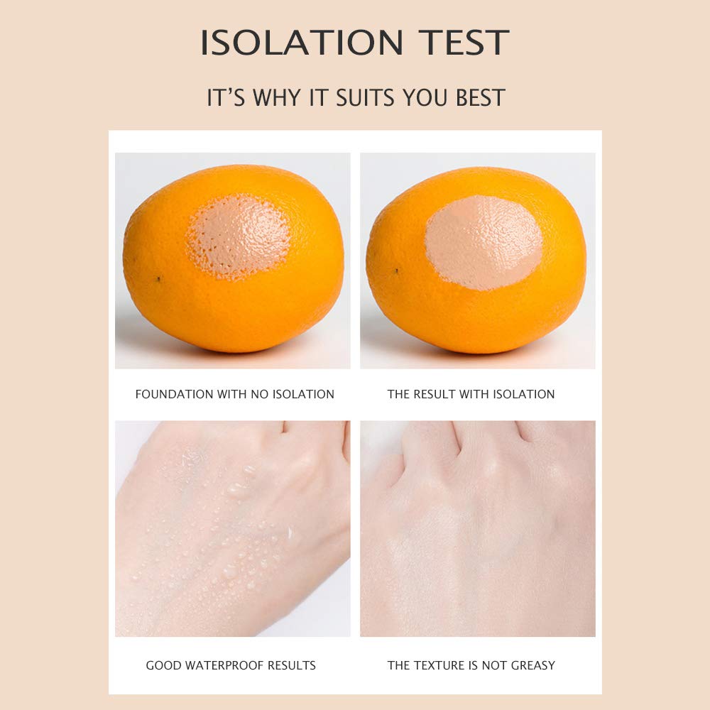 JOMTAM Contour Multi-Color Pink Green Purple Isolation Waterproof Natural Makeup Protection Hydration Oil Balance Moisturizing 40g (Pack of 2)