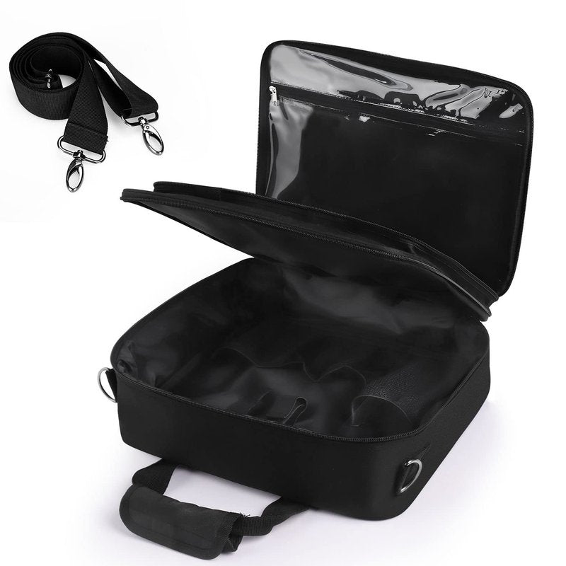 Barber Hairdryer Carrying Case - Hairstylist Travel Bag with Storage for Blow Dryer & Salon Equipment