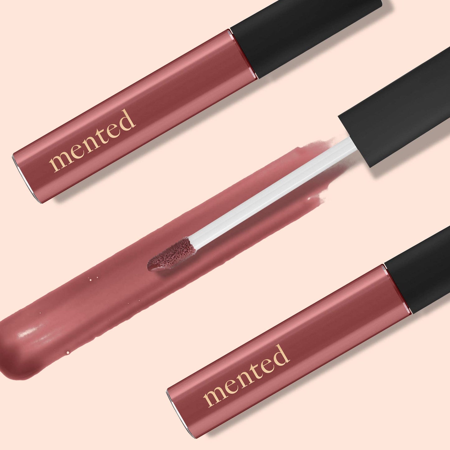 Mented Cosmetics Lip Gloss Bundle | Vegan, Paraben-Free, Cruelty-Free Gloss Topper | Long Lasting and Moisturizing Lipgloss (Send Nudes & Mauve Over)