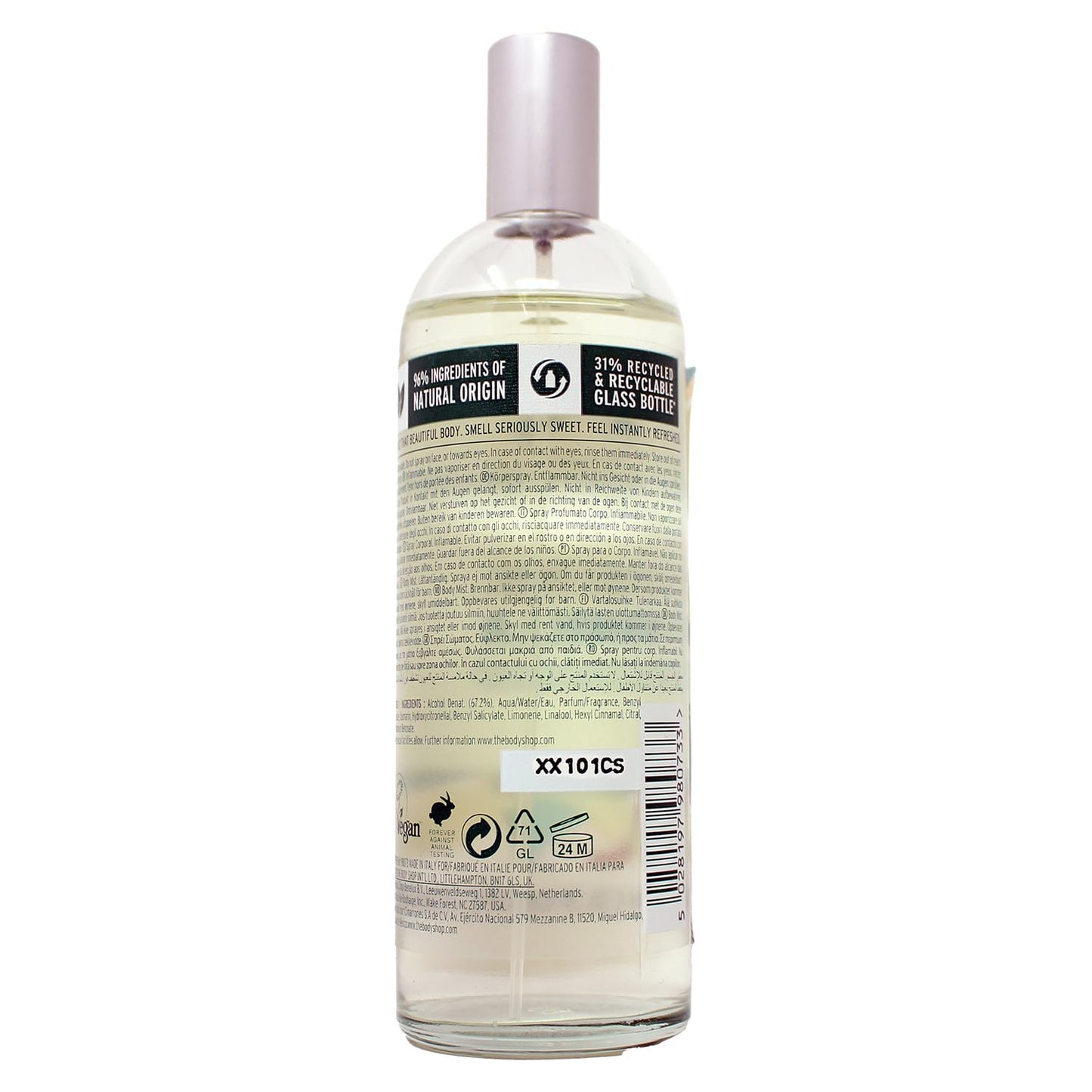 The Body Shop Vanilla Body Mist – Refreshes and Cools with a Sweet Scent – Vegan – 3.3 oz