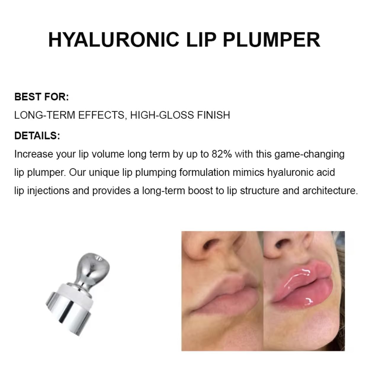 Extreme Lip Plumping Lipgloss, Bold Volumizing Maximum Strength & Instant Tingle, with Collagen, Hyaluronic Acid and Vitamin E for Soft + Full Lips. (0.7 fl oz) Shade - Crystal Clear
