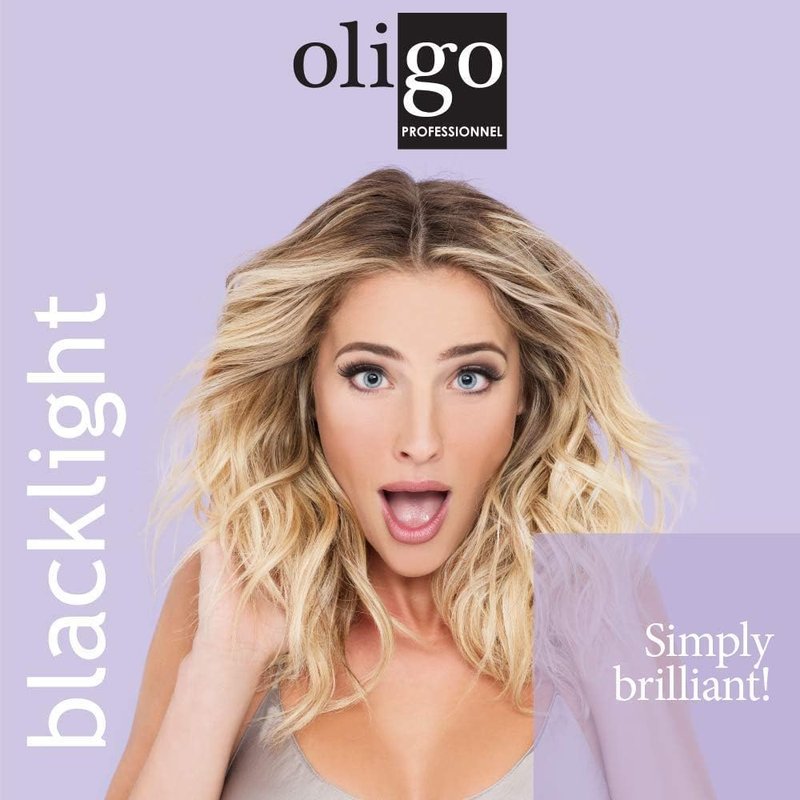 Oligo Professionnel - Blacklight 18-in-1 Violet Hair Beautifier for blondes- Vegan - Eliminate yellow tones - Anti frizz- Leave-in Toning Conditioner - Detangling Hydrating Spray - Argan Oil -8.5 oz