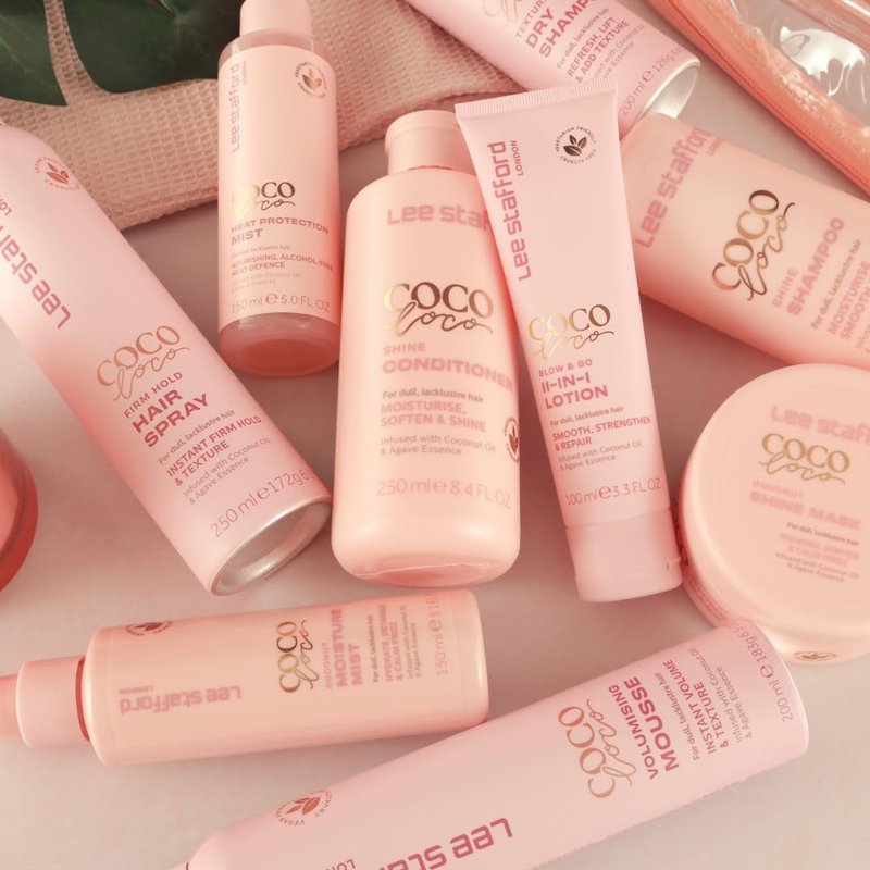 Lee Stafford Shine Shampoo | Coco Loco - Best Moisturizing Lightweight Shampoo for Dry, Dull Hair, Radiant High Gloss Sleek Silk Shiny Finish, Packed with Coconut Oil for Rich Moisture, 250 ml