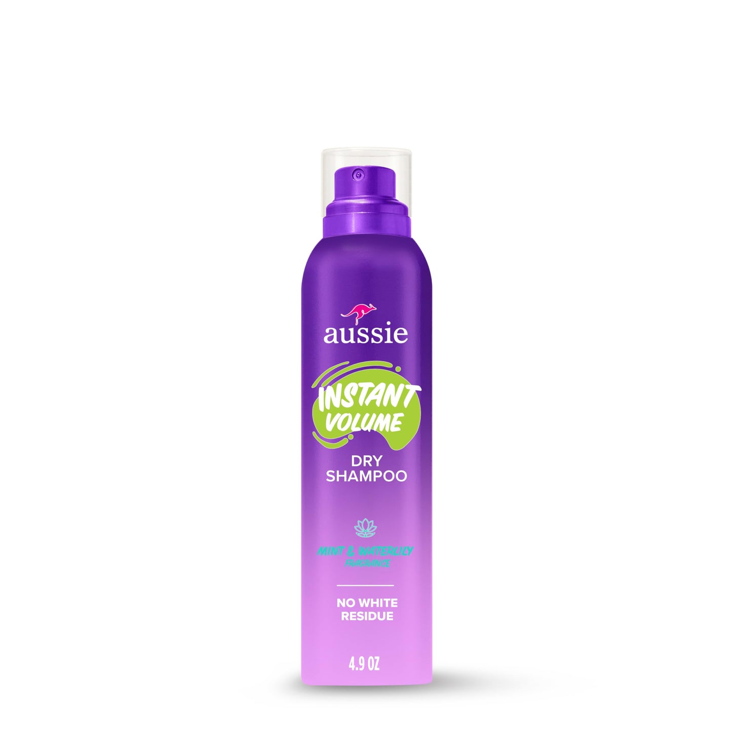 Aussie Instant Volume Dry Shampoo, Clean Volume, Talc-Free, Butane-Free, for Straight, Wavy and Curly Hair, 4.9oz