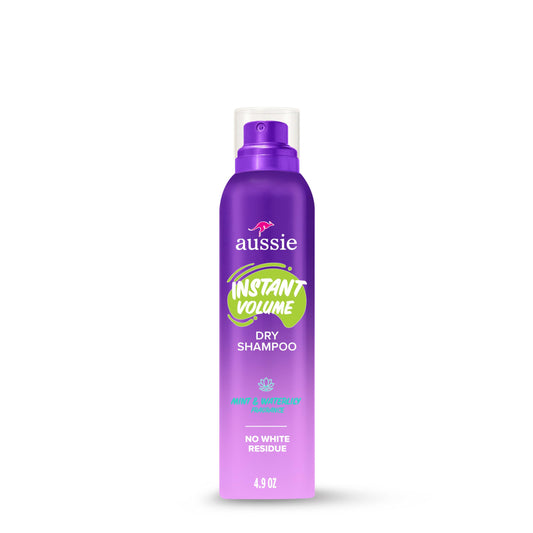 Aussie Instant Volume Dry Shampoo, Clean Volume, Talc-Free, Butane-Free, for Straight, Wavy and Curly Hair, 4.9oz