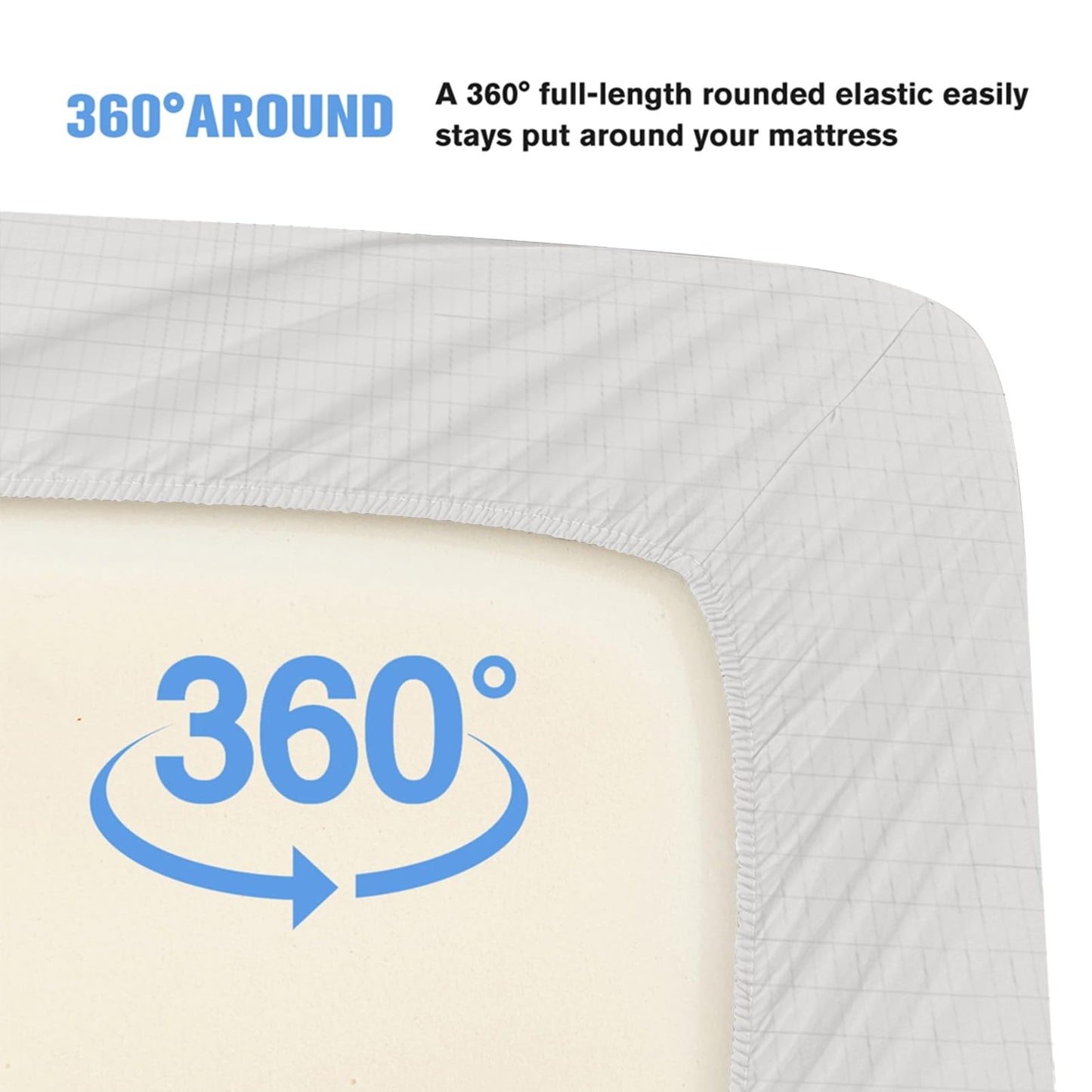 Grounding Sheets, Grounding Fitted Sheet, Silver Fiber Material, Deep Pocket Grounding Well Bed Sheets for Women, Well Bedding for Better Sleep (White, Full XL)