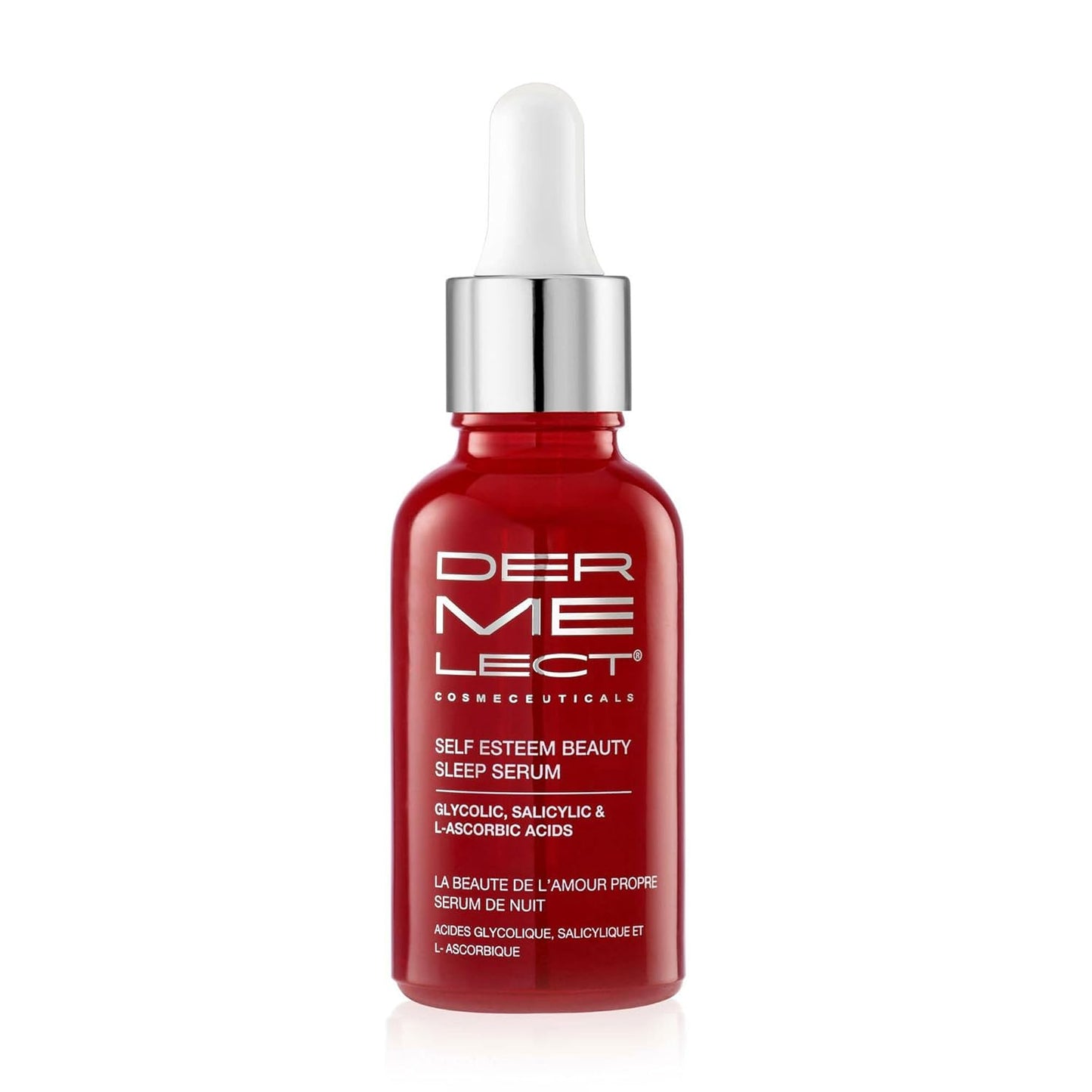 Dermelect Self-Esteem Beauty Sleep Serum - Exfoliating Night Treatment with Glycolic Acid & Vitamin C | 1 oz