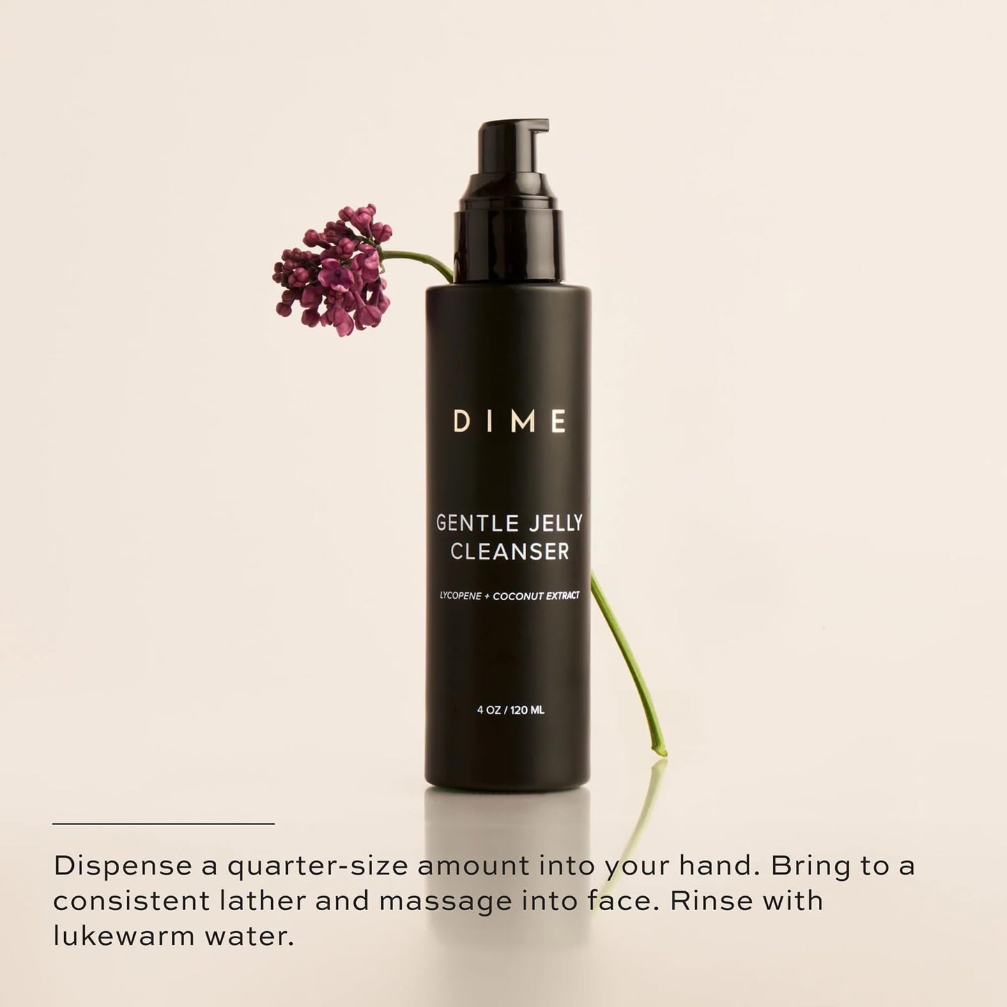 DIME Beauty Gentle Jelly Cleanser, Hydrating Facial Cleanser and Makeup Remover with Vitamin E, Face Wash for Sensitive Skin, 3 oz (90 ml)