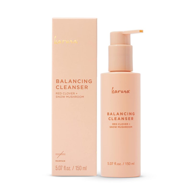 Karuna Balancing Facial Gel Cleanser | Gentle, Non-Stripping Daily Face Wash for All Skin Types | With Niacinamide, Hyaluronic Acid, and Snow Mushroom for Lightweight Hydration | 150 ml