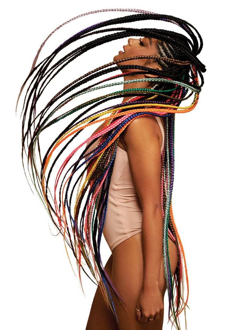 Outre X-Pression Braid Pre Stretched Braid 42" 3X (5 Pack, OFF BLACK 1B)