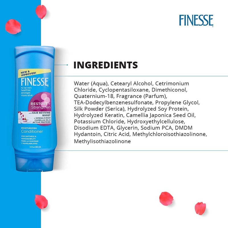 Finesse Restore + Strengthen, Moisturizing Conditioner 13 oz (Pack of 6)