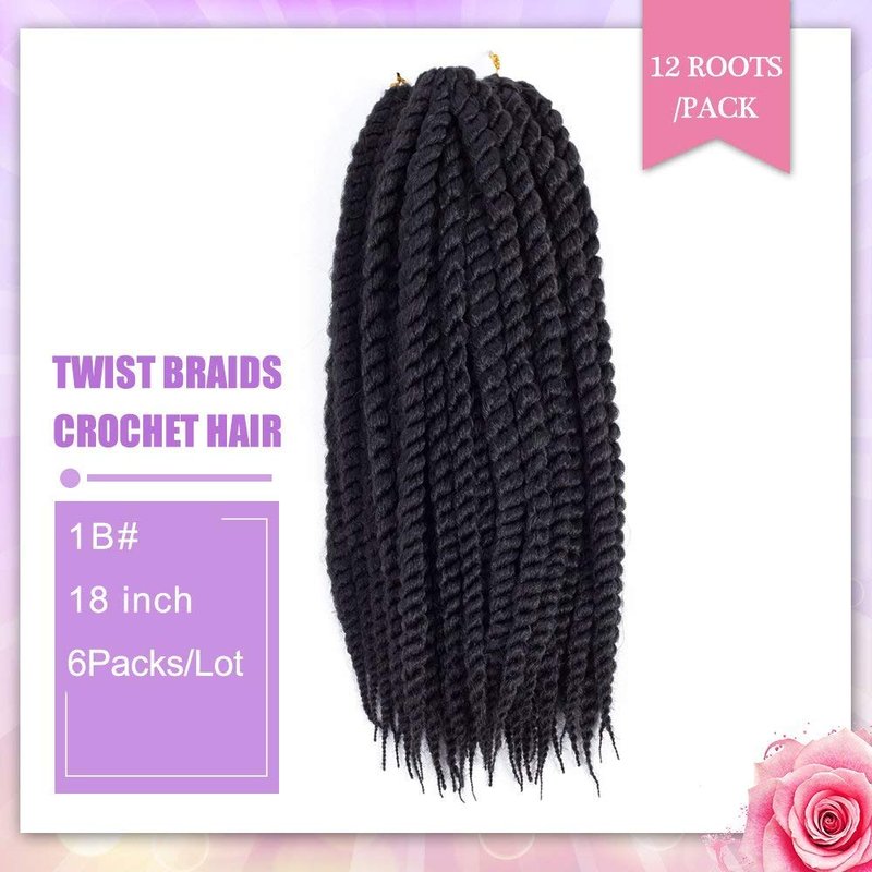 Admutty Havana Twist Crochet Hair, Jumbo Senegalese Twist Pre-Looped Synthetic Braiding Hair for Women, Soft & Lightweight Pre-Twisted Crochet Braids