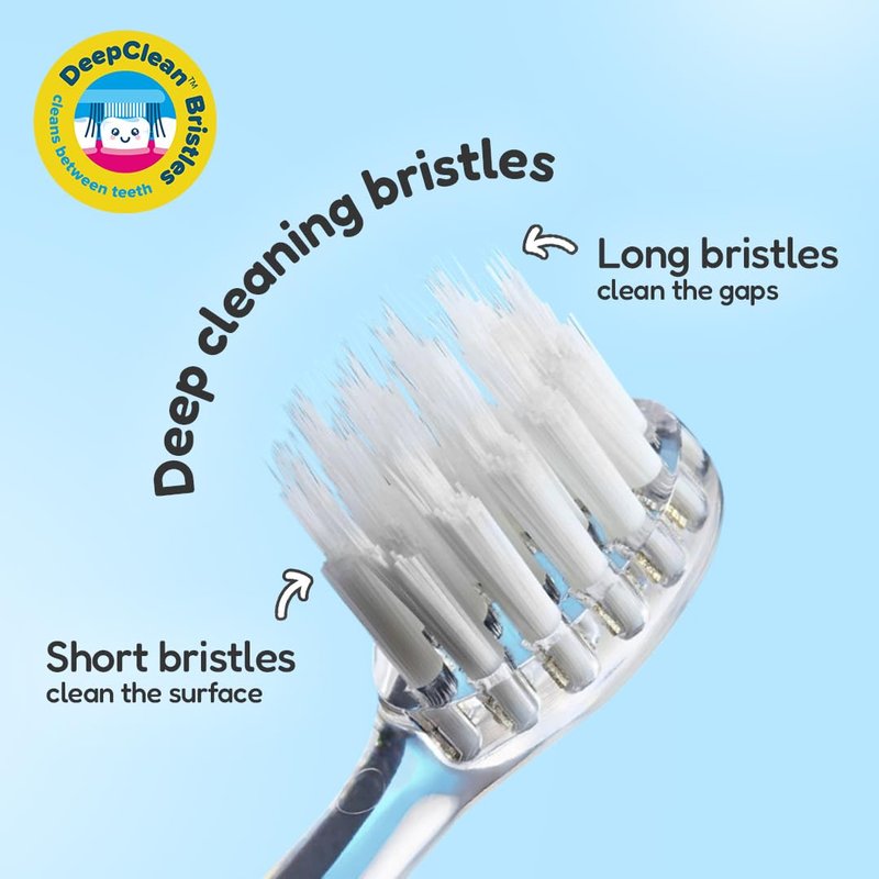 BrushBaby - WildOnes - Kids Rechargeable Electric Toothbrush, Ages 0-10 - Panda Design with Flashing Lights - DeepClean Bristles for Superior Cleaning - 2 Replacement Brush Heads, 1 USB Cable