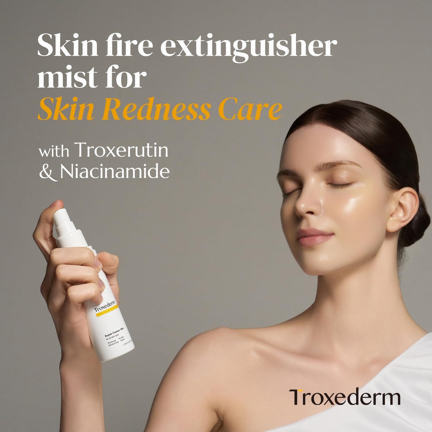 TROXEDERM Repair Essence Toner Mist – Korean Hydrating & Cooling Face Mist with Niacinamide, Troxerutin & Centella Asiatica, Lightweight Facial Spray for Daily Skincare & Barrier Care, 3.38 Fl.oz