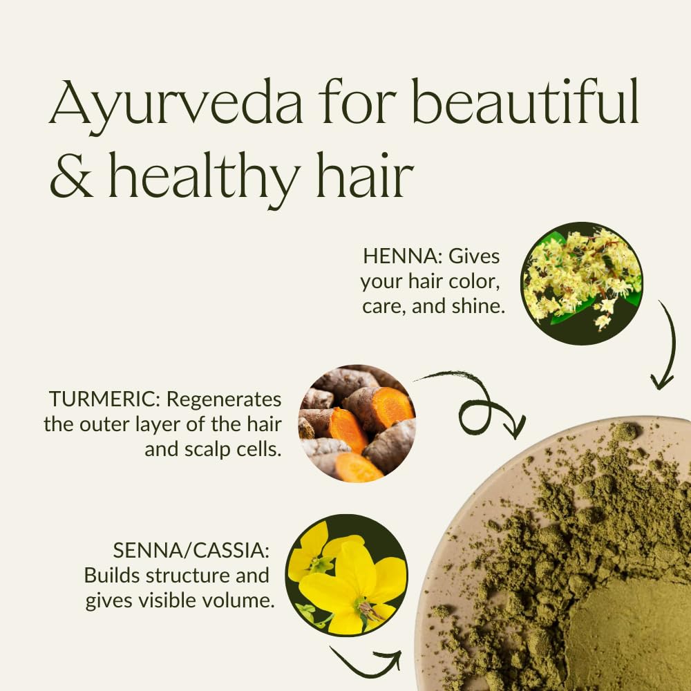 khadi HINT OF GOLD Natural Hair Color - Hair Color for shiny golden shimmer, golden blonde to brilliant copper - 100% herbal & natural - 3.5 oz