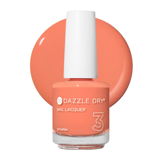 Dazzle Dry Nail Lacquer (Step 3) - Round Trip - A papaya orange. Semi-sheer cream. (0.5 fl oz)