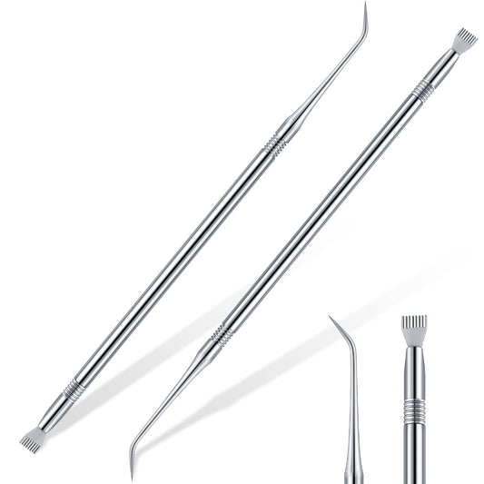 Chumia 2 Pcs Lash Lift Tool, Lash Separator Tint Stainless Steel Metal Lift Rods Beauty Tool with Comb for Eyelash Eyebrow Perming Tinting Curling Extensions Supplies(Silver)