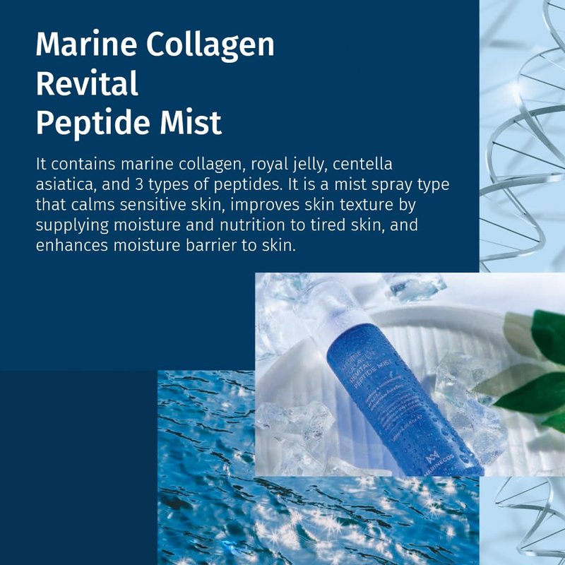 Marine Collagen Revital Peptide Mist - Hydrating Facial Spray with Centella & Peptides | 120ml Daily Moisture Boost
