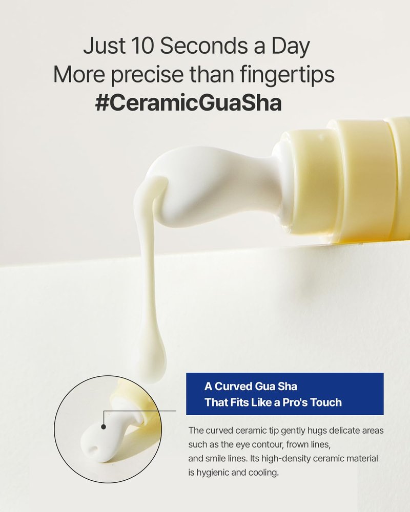 Ectoin Gua Sha Eye Cream - Korean Anti-Wrinkle Treatment for Dark Circles & Puffiness | 30ml