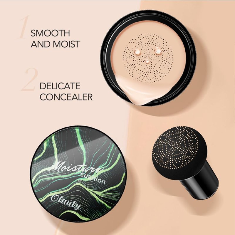 Mushroom Head CC Cream Foundation - Long-Lasting Moisturizing Makeup | 2pcs Ivory