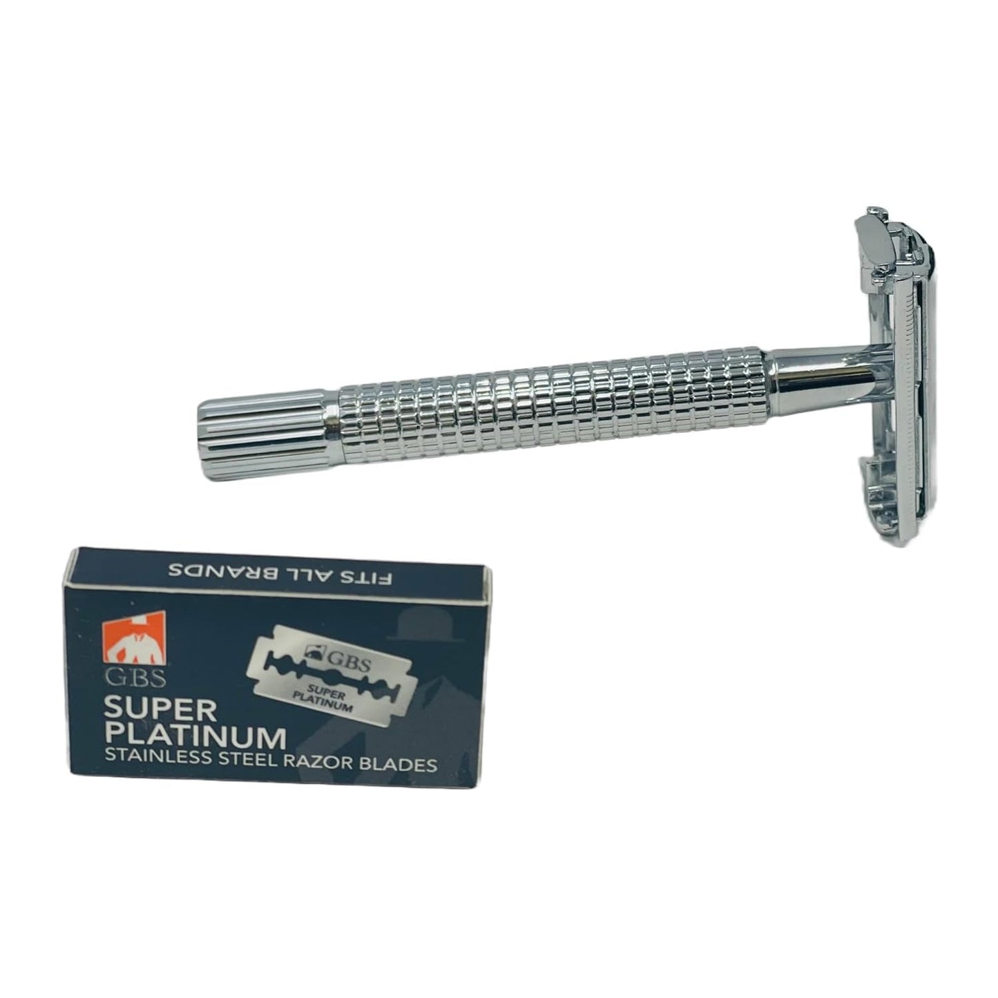 Men's Deluxe Travelling Kit - Butterfly Double Edge Safety Razor, Chrome Brush & Natural Soap | Complete Shaving Set