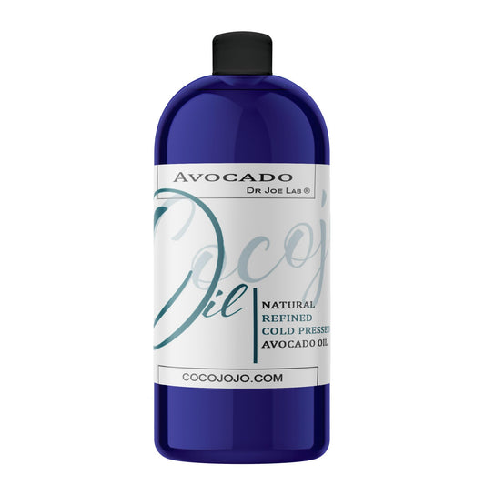 Dr Joe Lab Avocado Oil - Pure, Refined, Cold Pressed, Unscented, Non-GMO, Filtered, Carrier Oil - 32 oz - for Skin, Hair, Nails, Body, Face, Beard, Brow, DIY, Cosmetic Formulation