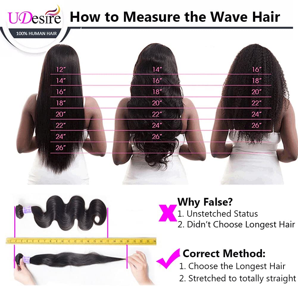 UDesire 16A Brazilian Body Wave 1 Bundle 24inch 100% Unprocessed Virgin Human Hair Bundles Weave Hair Bundles