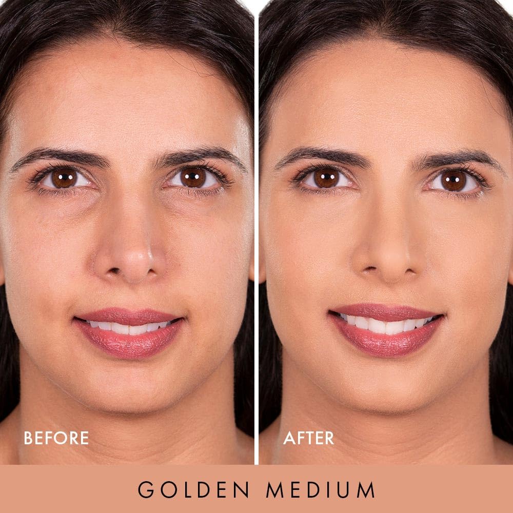 Wander Beauty Wanderlust Powder Foundation - Golden Medium - Blur & Even Skin Tone - Perfect & Hydrate With Hyaluronic Acid, Aloe, Honeysuckle, & Vitamin E - Lightweight, Buildable Coverage - 0.31 oz