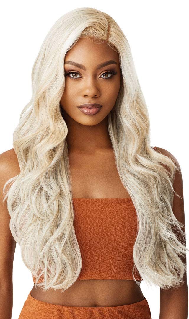 Outre LACEFRONT COLORBOMB Long Body Wave Exclusive Salon-Designed Blonde Shades Pre-Plucked Soft Swiss Lace Natural Baby Haur Heat Resisitant Synthetic - KIMANI (3DRFFBTRBL)