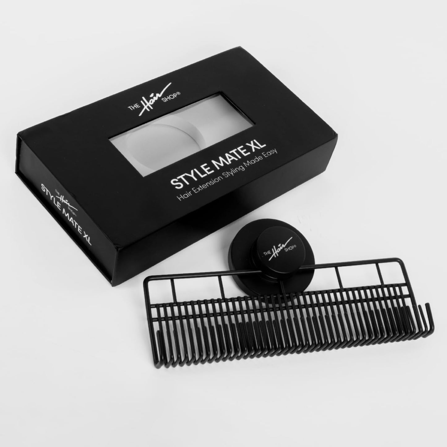 Style Mate XL by The Hair Shop, Hair Extension Styling Holder, 4-in-1 Stores, Washes, Styles, and Secures Hair Extensions, For Clip-ins, Halos, Wefts (XL)