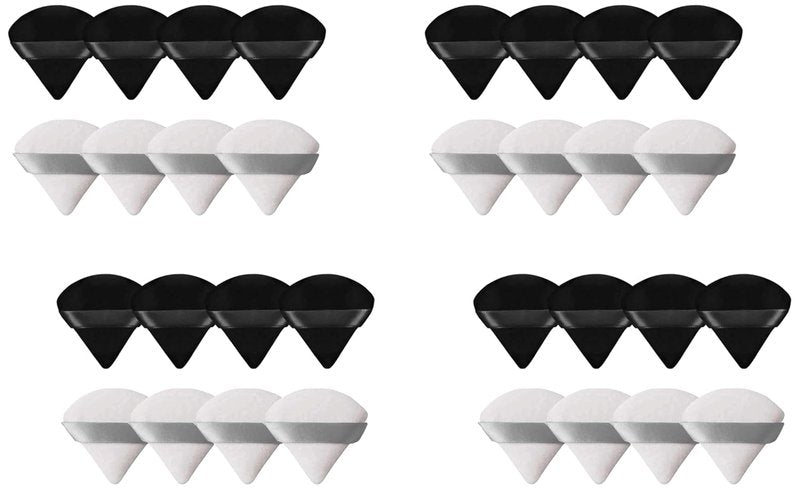 Triangle Makeup Puff Set - Soft Velour Foundation Blenders | 8 Pieces for Flawless Application