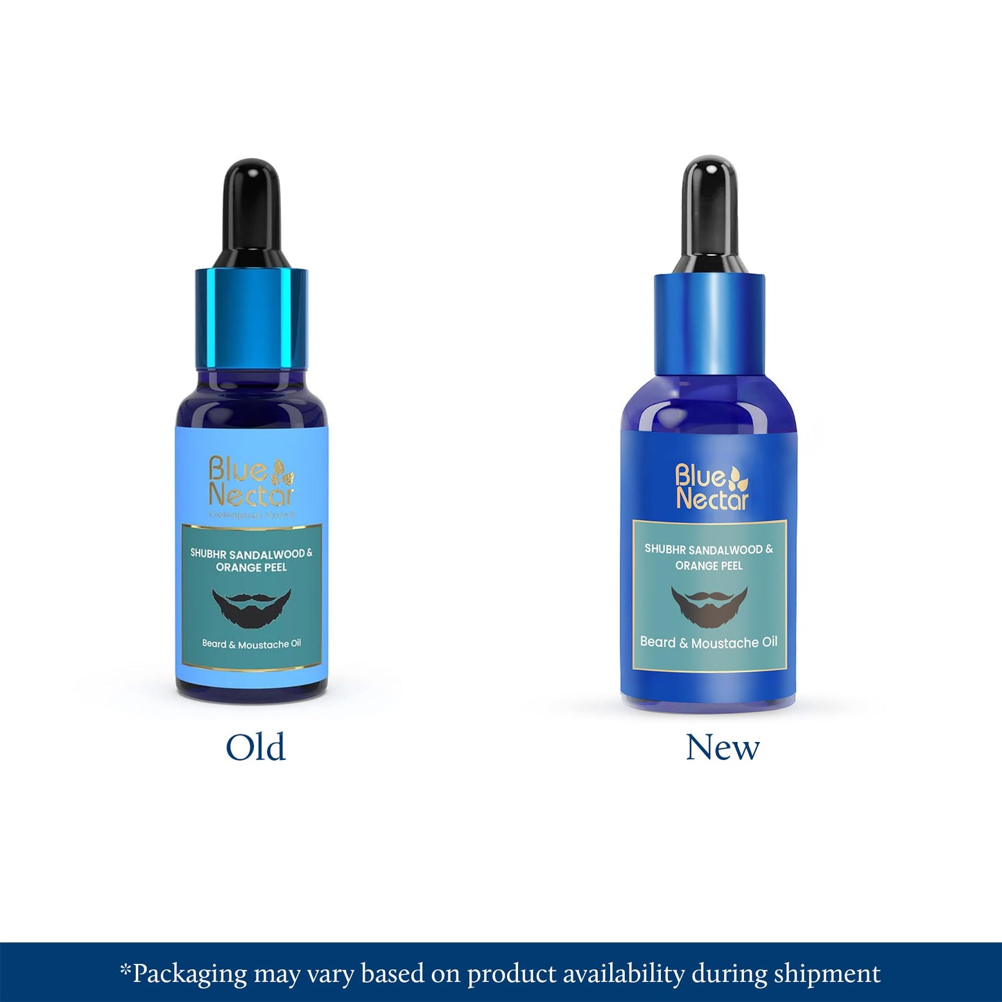 Blue Nectar Beard Oil for Men, Natural Moustache and Beard Growth Oil and Beard Softener for softer, helps in dandruff contains Sandalwood & Orange Peel Aroma