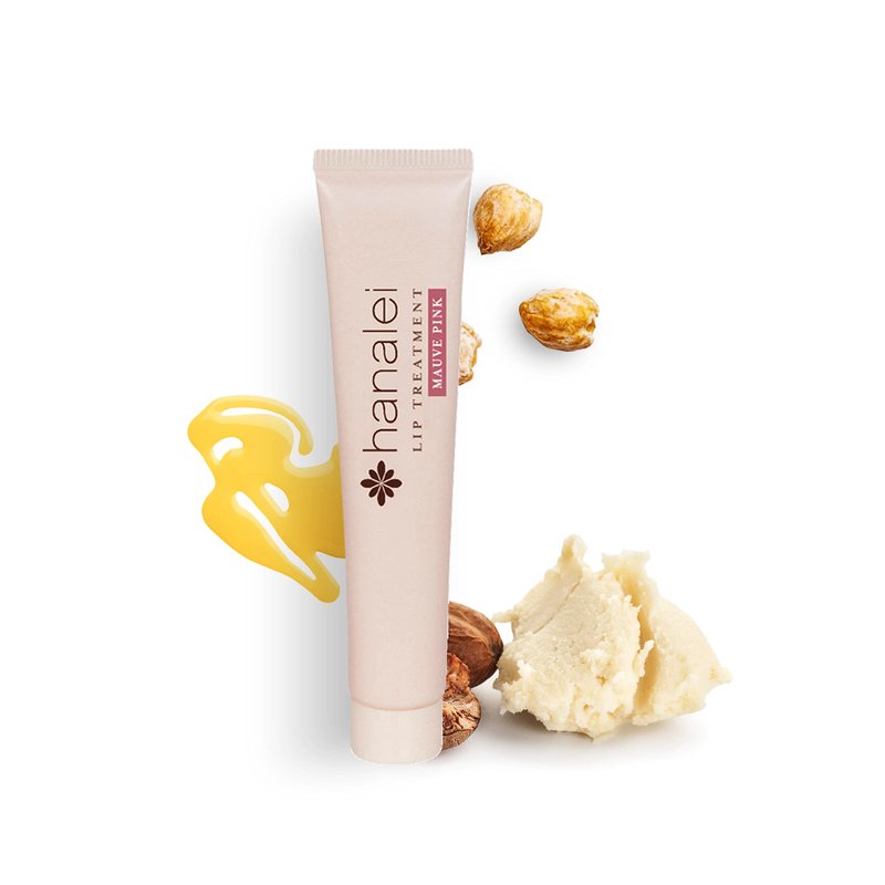 Hanalei Lip Treatment Bundle (Clear and Mauve Pink) | Made with Kukui Oil, Shea Butter, Agave, and Grapeseed Oil, Soothe Dry Lips (Cruelty free, Paraben free)