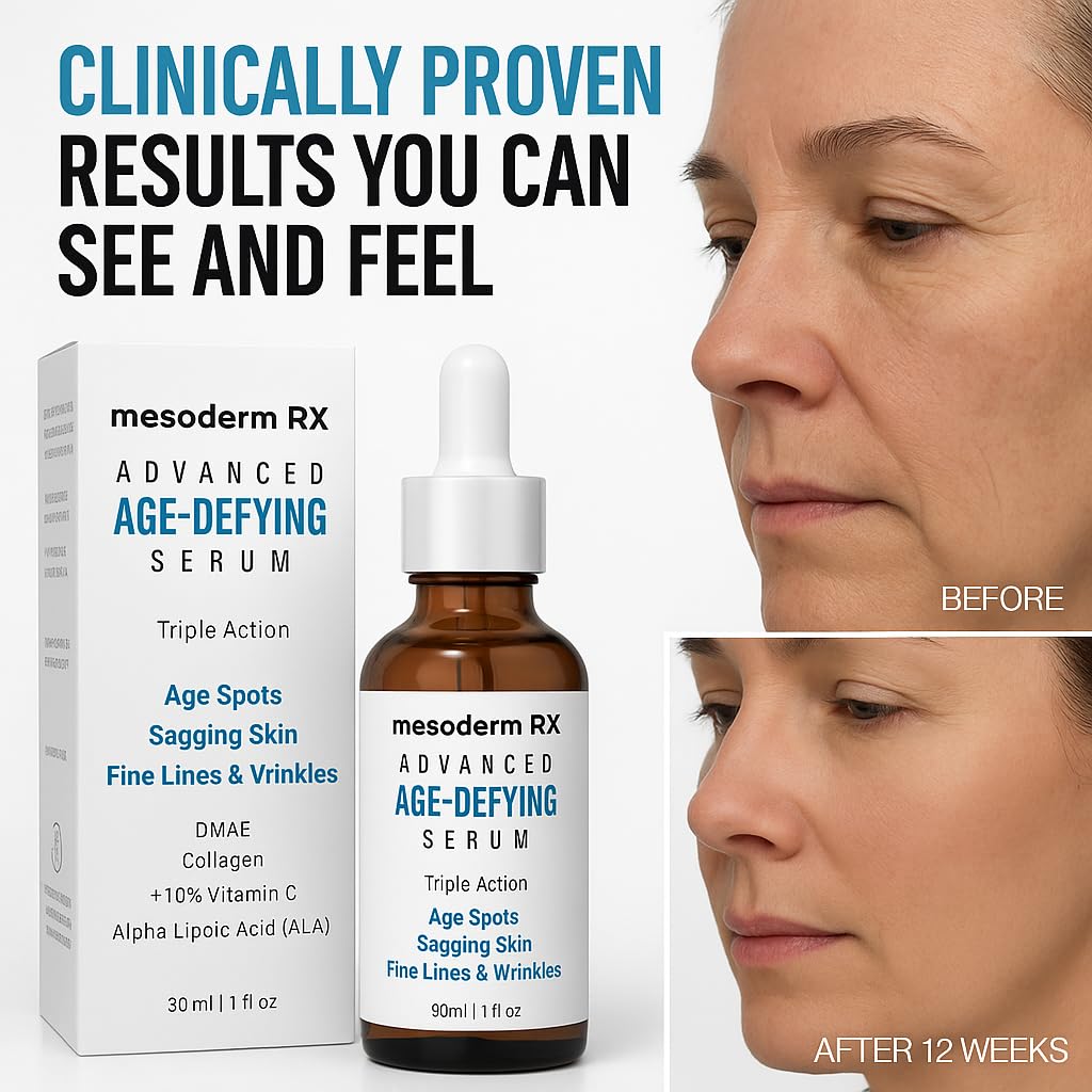 Age-Defying Serum - Triple Action Formula for Age Spots, Sagging Skin & Fine Lines | 1 fl oz