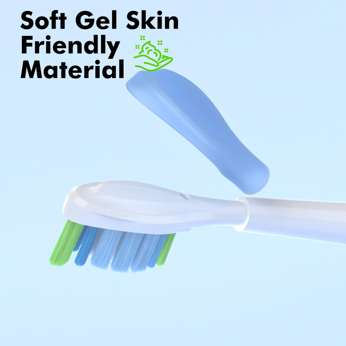 GERAGER Replacement Toothbrush Heads Compatible with Philips Sonicare and More Click-on Handles C3 G3 W3 C2 G2 Brush Heads, 10 Pack White