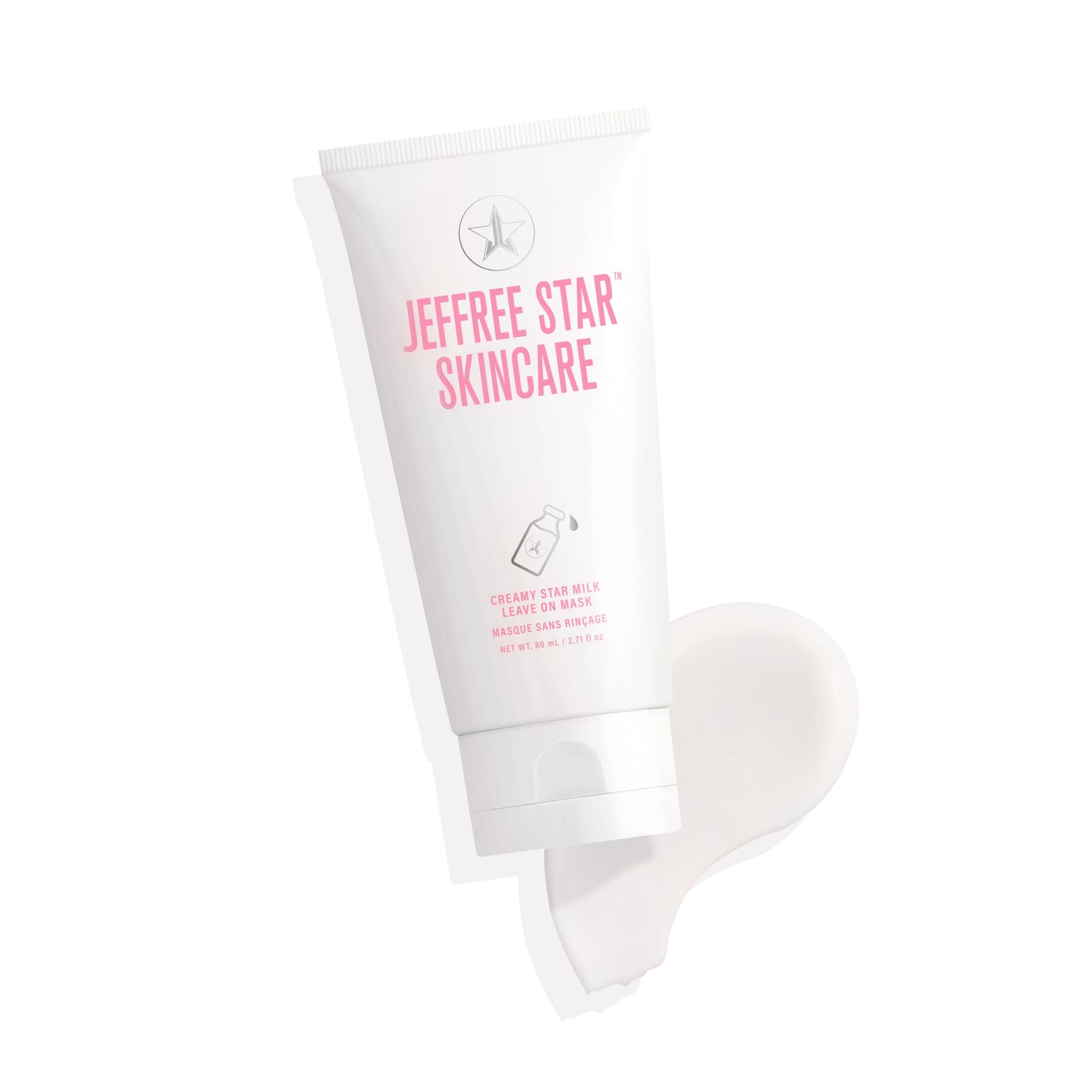 Jeffree Star Cosmetics Creamy Star Milk Leave-On Moisturizing Face Mask with Fruit Extracts, Niacinamide, and Squalane for Brightening and Hydration, 2.7 fl oz
