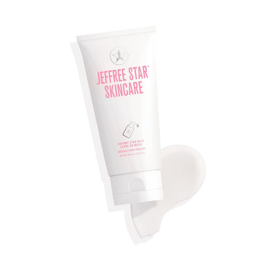 Jeffree Star Cosmetics Creamy Star Milk Leave-On Moisturizing Face Mask with Fruit Extracts, Niacinamide, and Squalane for Brightening and Hydration, 2.7 fl oz