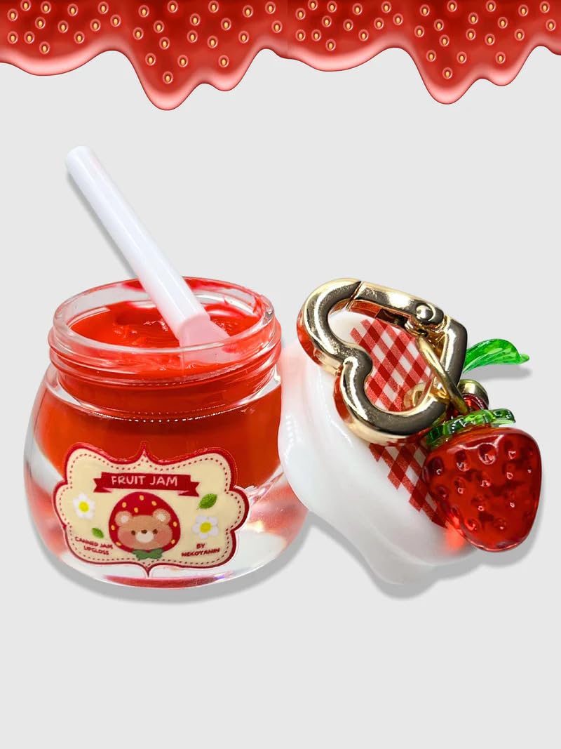 Nekoyanin Fruit Jam Lip Gloss Keychain (Lilly Pilly, 1.5oz)
