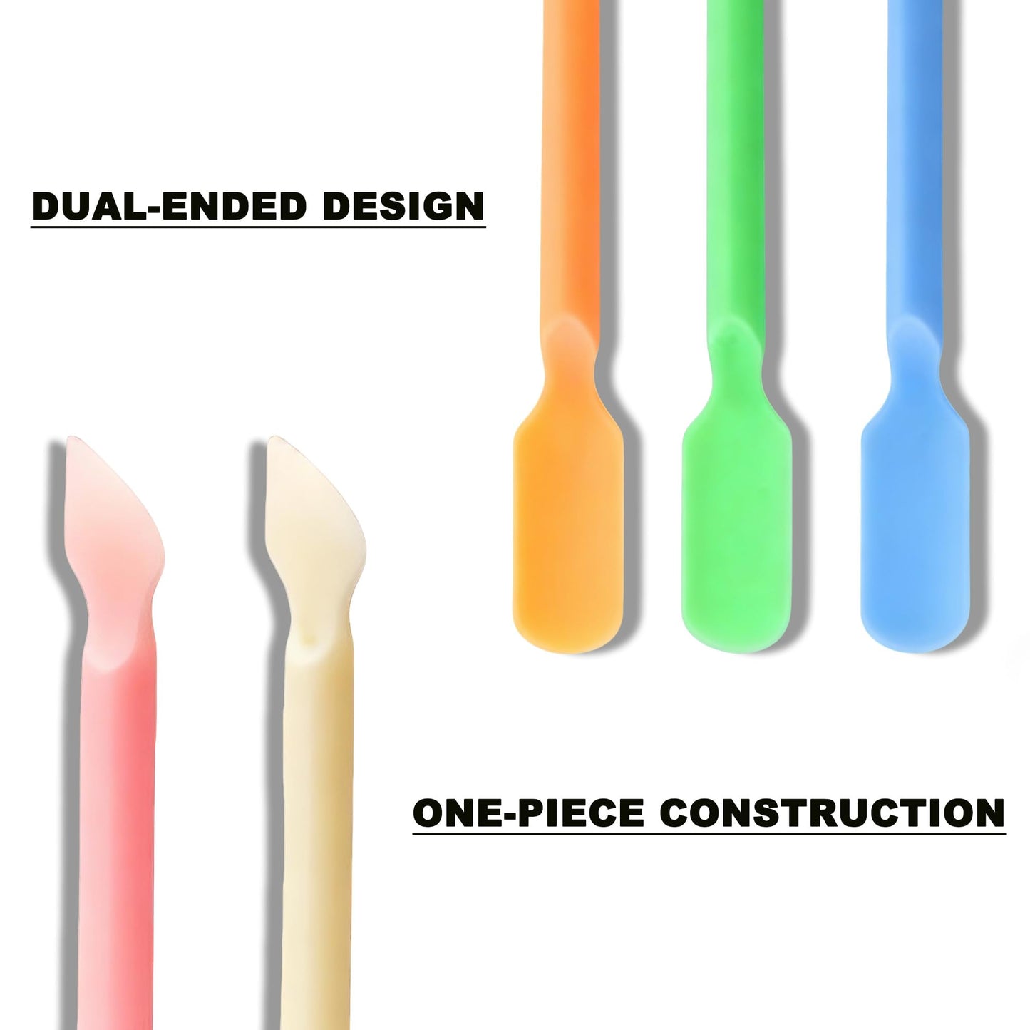 HaimiLiya 30Pcs Plastic Cuticle Pusher, Small Dual-end Dead Skin Nail Pusher Nail Dirt Cleaner Tool Gel Polish Remover Tool, Gentle Plastic Pusher, Manicure Tool